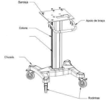 TROLLEY/ CARRINHO MÓVEL - Ventilador Pulmonar R30 - Imagem 3