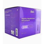 AGULHA HIPODERMICA (ROXA) 20 X 0,55MM - (24G X 3/4)  CAIXA COM 100 UNIDADES