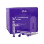 AGULHA HIPODERMICA (ROXA) 20 X 0,55MM - (24G X 3/4)  CAIXA COM 100 UNIDADES - Imagem 4
