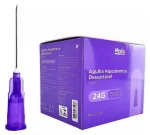 AGULHA HIPODERMICA (ROXA) 20 X 0,55MM - (24G X 3/4)  CAIXA COM 100 UNIDADES - Imagem 3